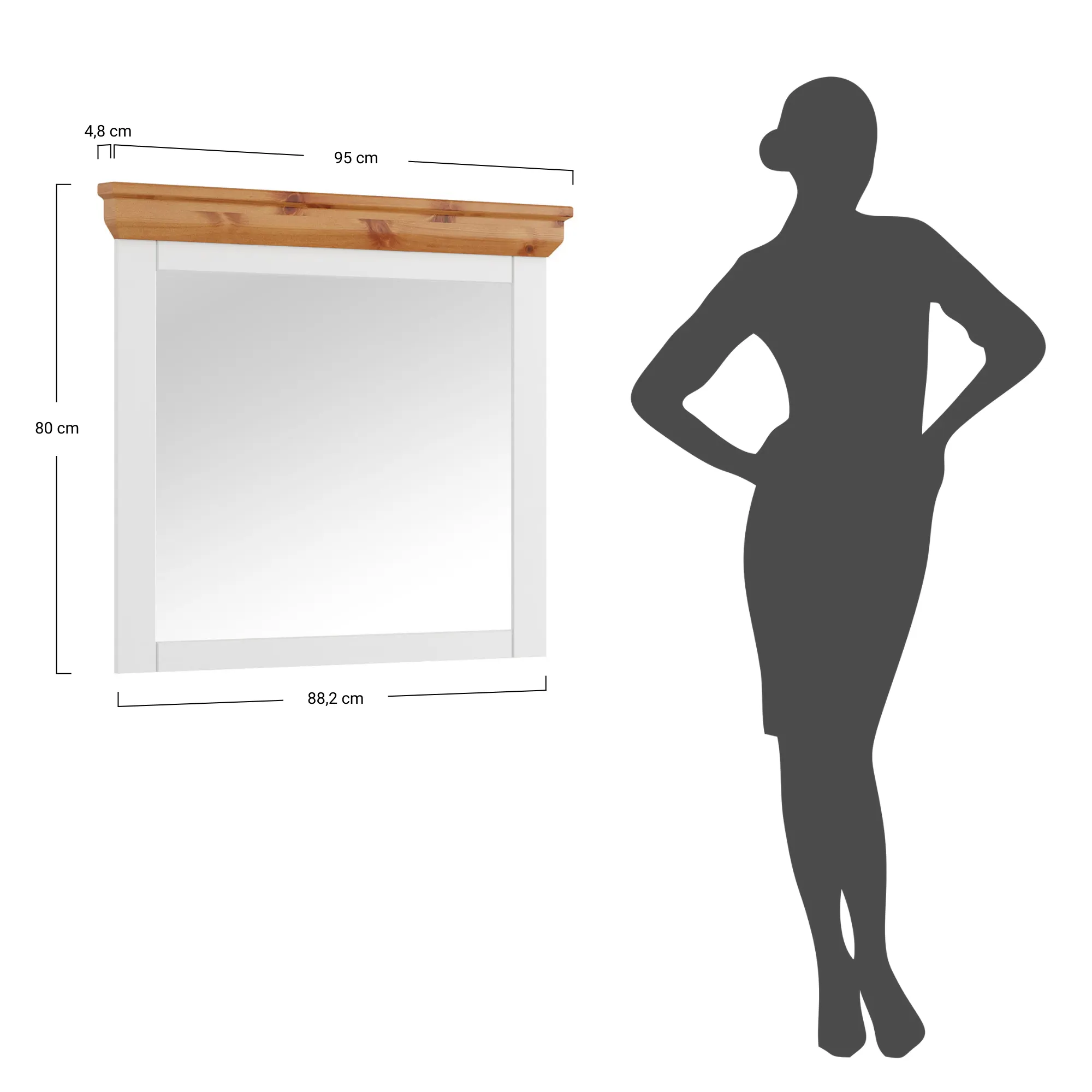 Lustro MARONE ELITE biały, złocisty 81x109 cm - PLMEL26