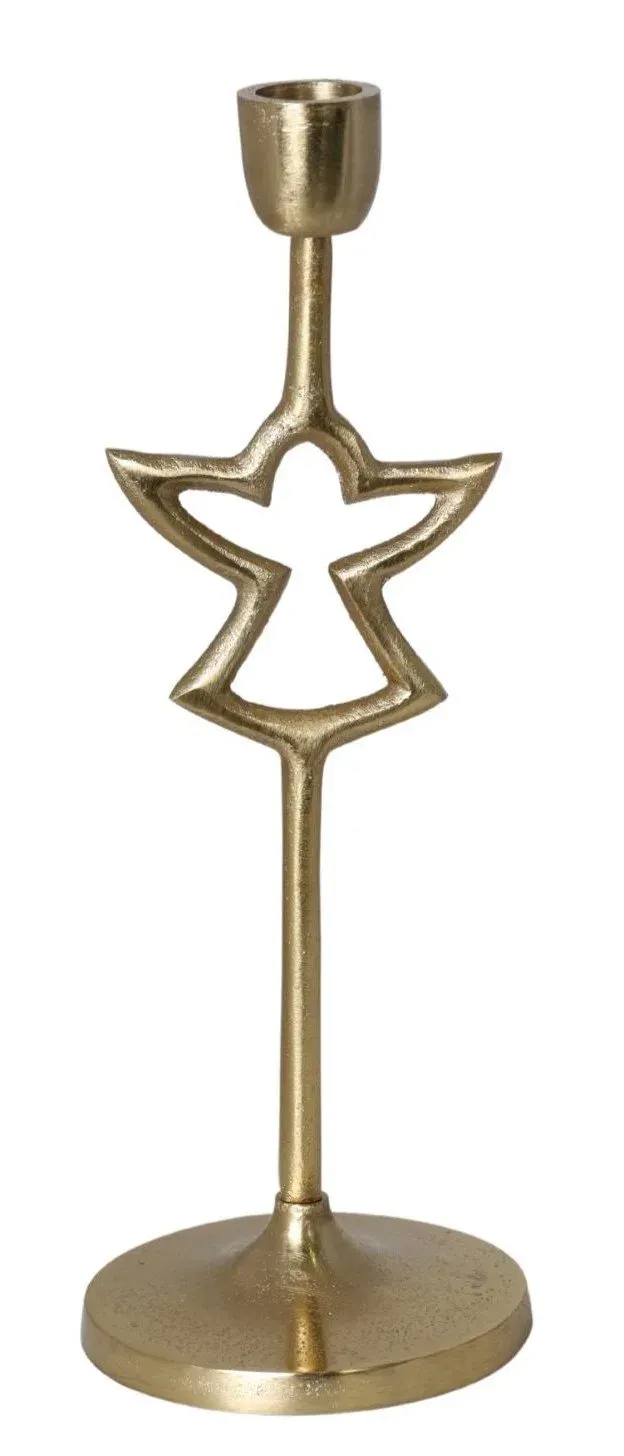 Świecznik metalowy Z ANIOŁKIEM złoty Świecznik metalowy Z ANIOŁKIEM złoty