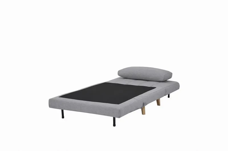 Fotel rozkładany z poduszką BILLY szary pikowany - BILLYSZ