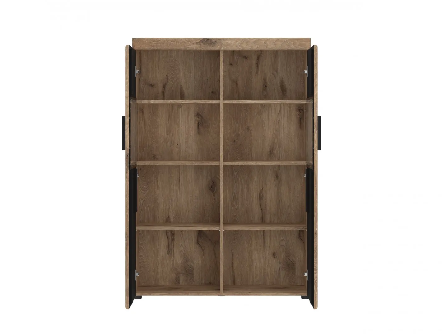 Witryna 2-drzwiowa niska GRANO 102x149x37 dąb viking, szary GRNV03 - 6000000015475