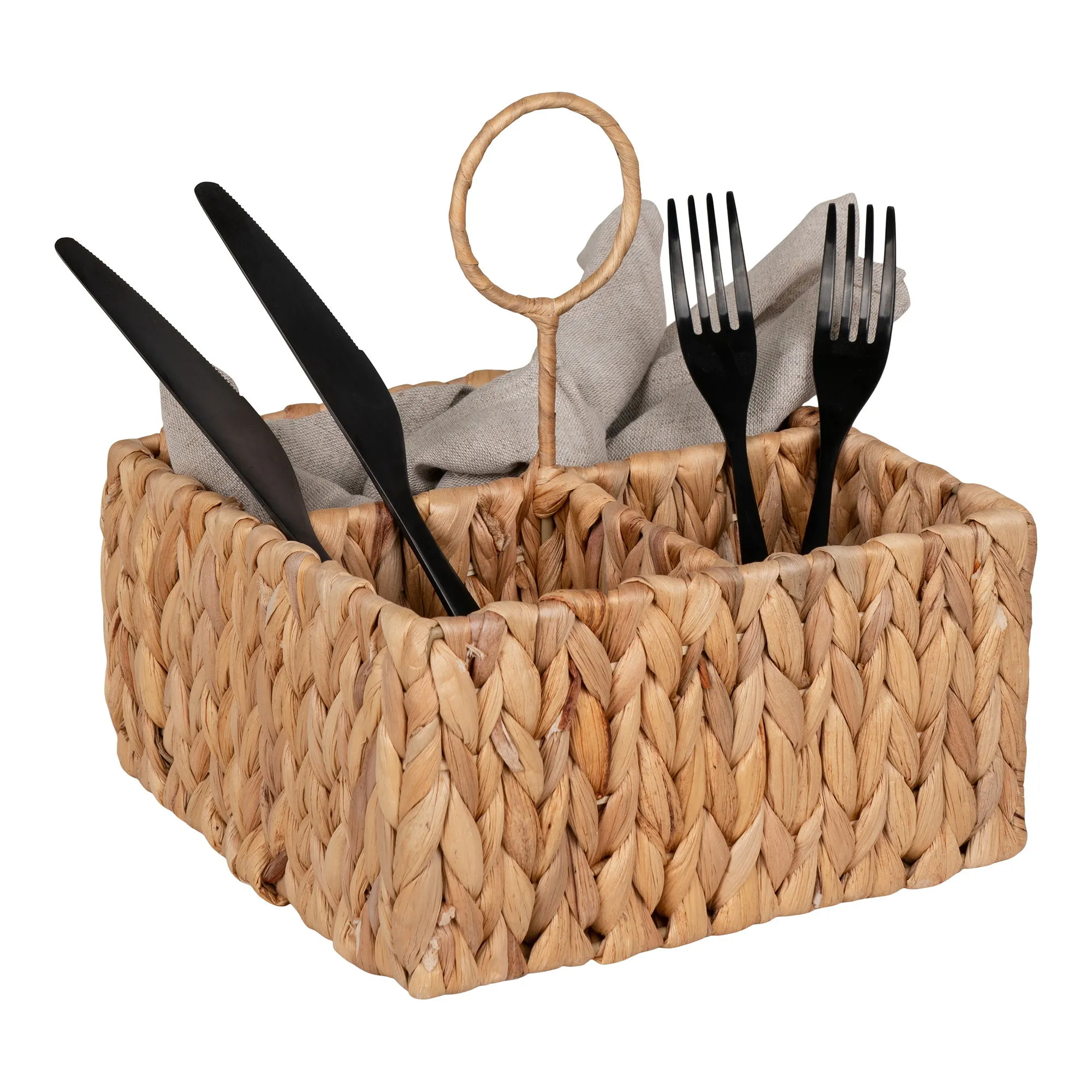 Pudełko do przechowywania PLEIKU hiacynt wodny 20x11x20 cm naturalny - 4401551