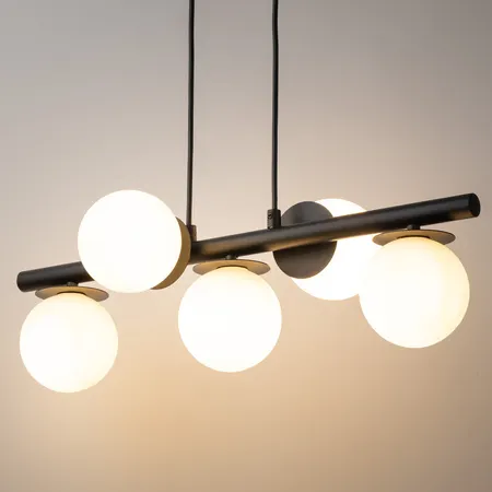 Lampa wisząca AVOLA 5 biało-czarna - SI_40787