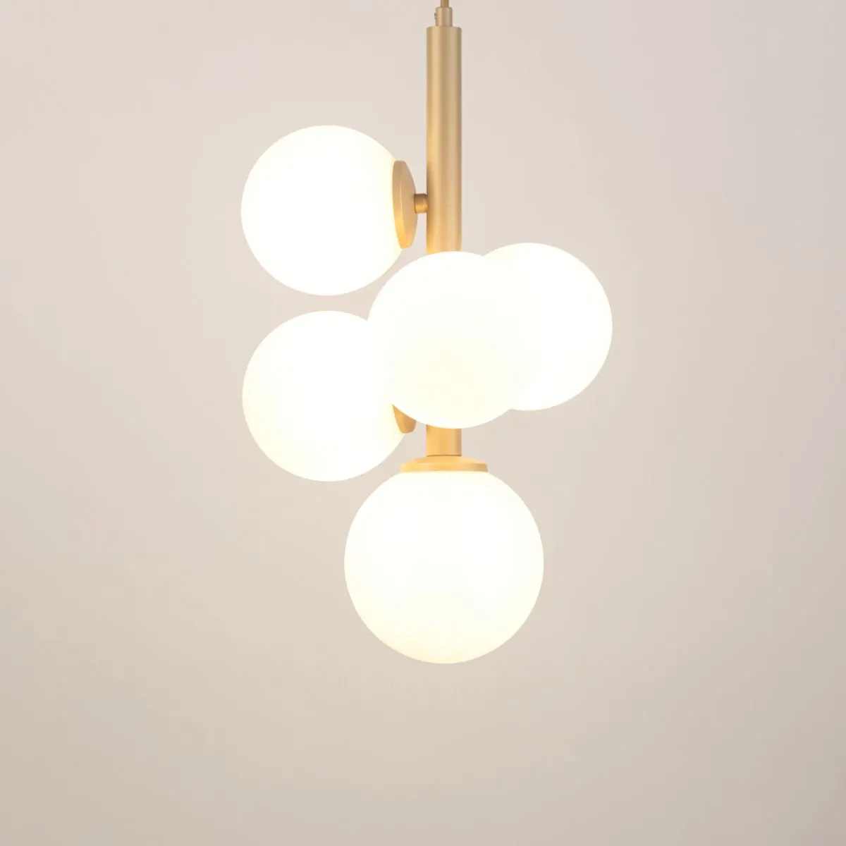 Lampa wisząca PERLA 5 biało-złota - SI_33607