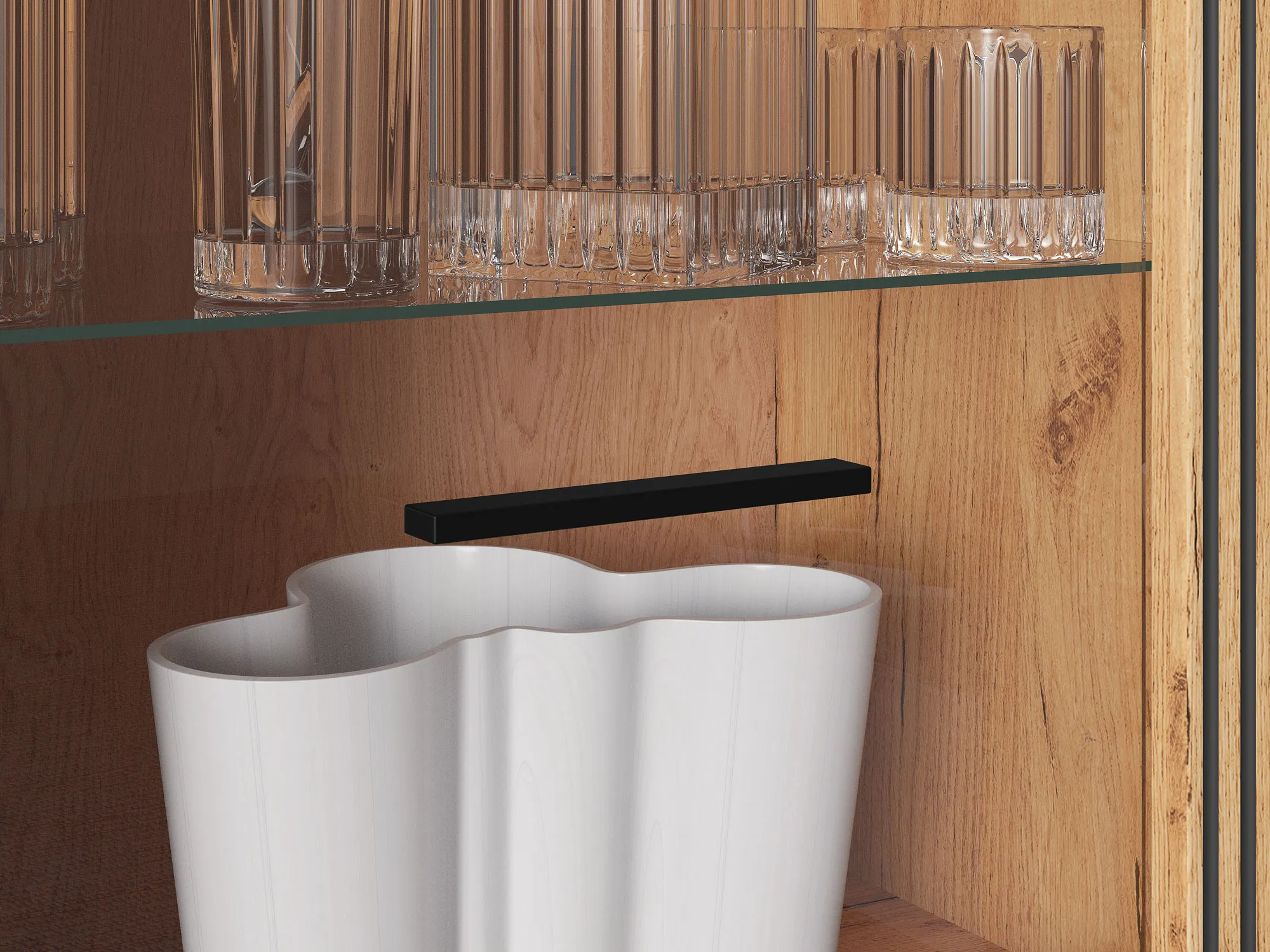 Witryna 1-drzwiowa URSO 04 craft złoty, czarny - 1URSO04-001