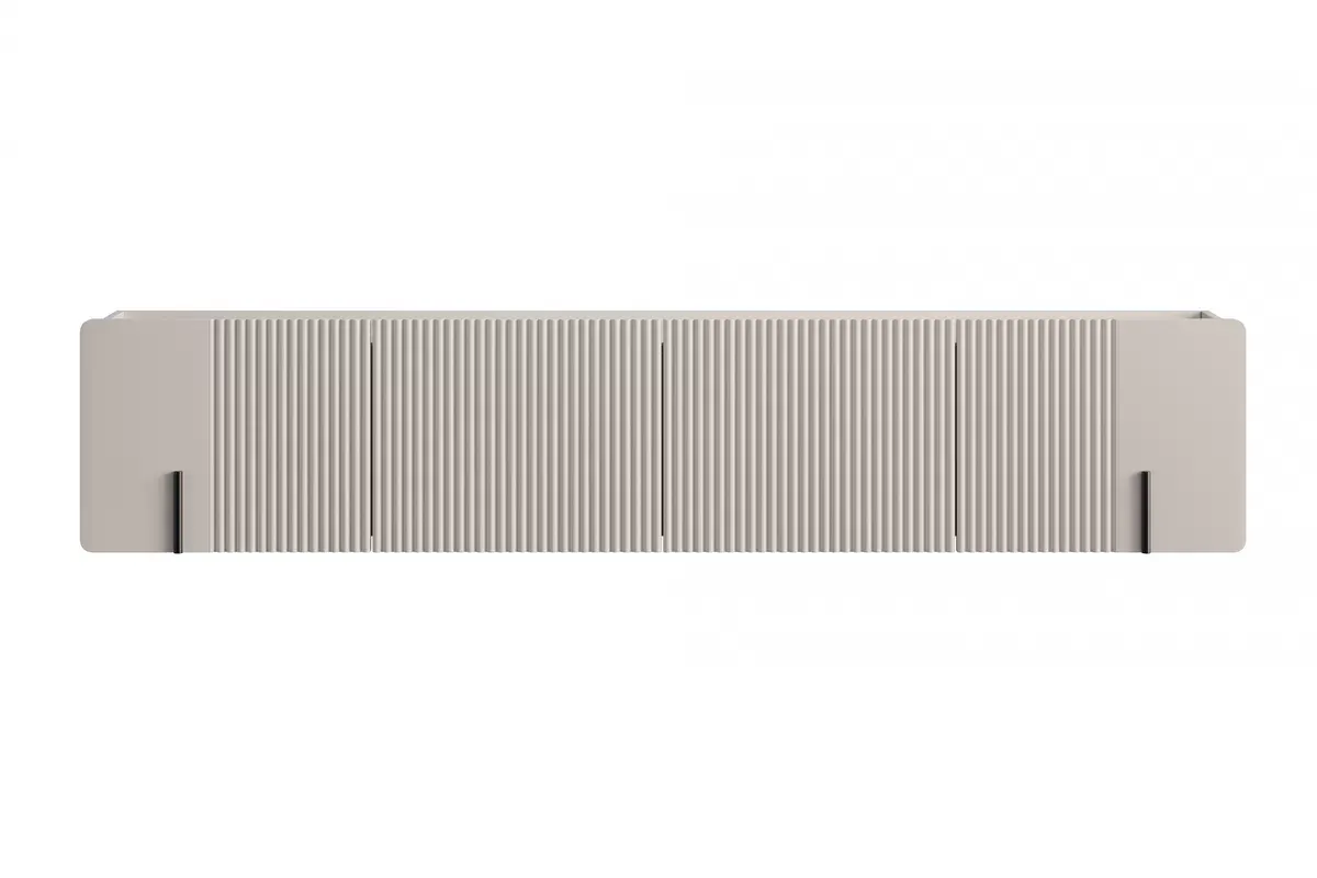 MALMI Szafka RTV 200 2D2SZ - cashmere / crema bianca / wisząca / czarne uchwyty - B_162317