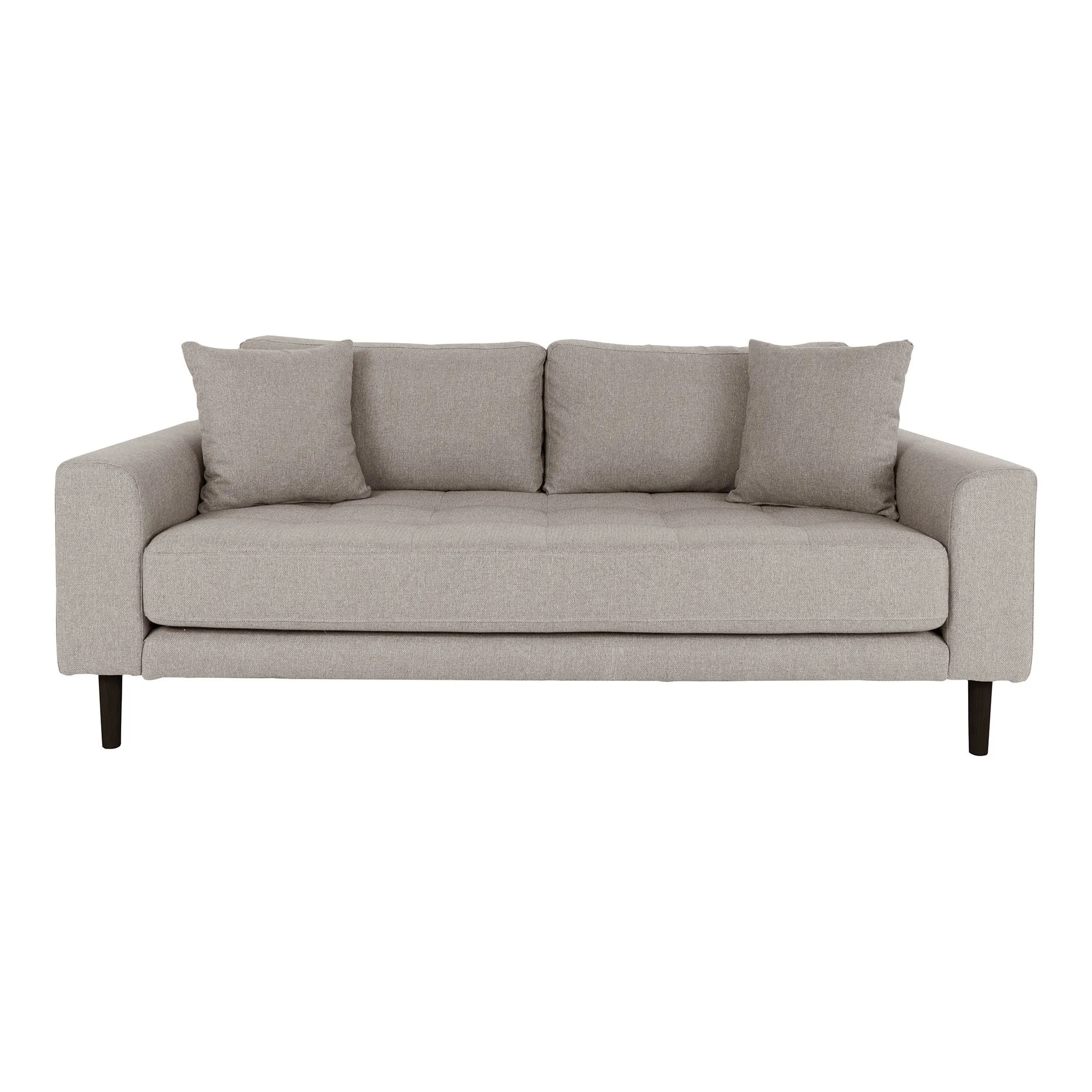 Sofa wypoczynkowa 2,5-osobowa LIDO beżowa, czarne nóżki