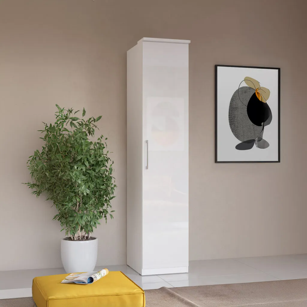 Szafa 1-drzwiowa OPTIMA L/P 45cm biały połysk — zdjęcie 4