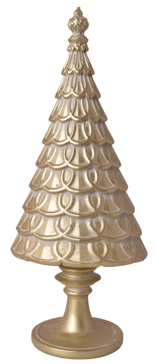 Choinka dekoracyjna 23 cm złota