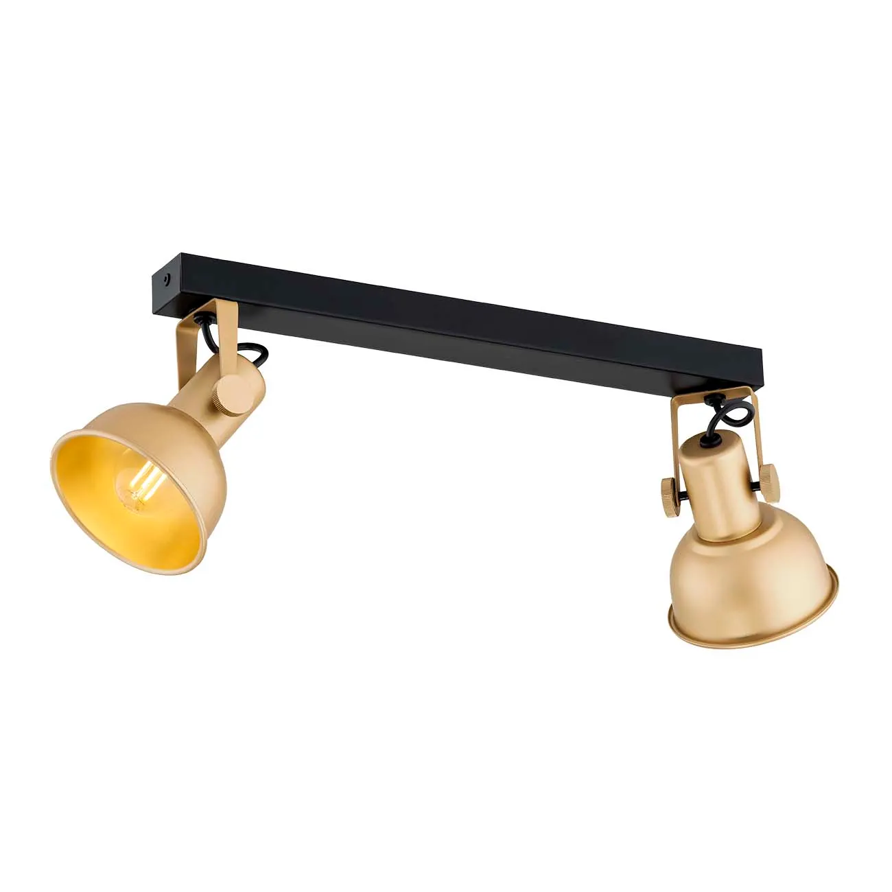 Plafon LENORA metalowy czarny matowe złoto 54 cm - 7144