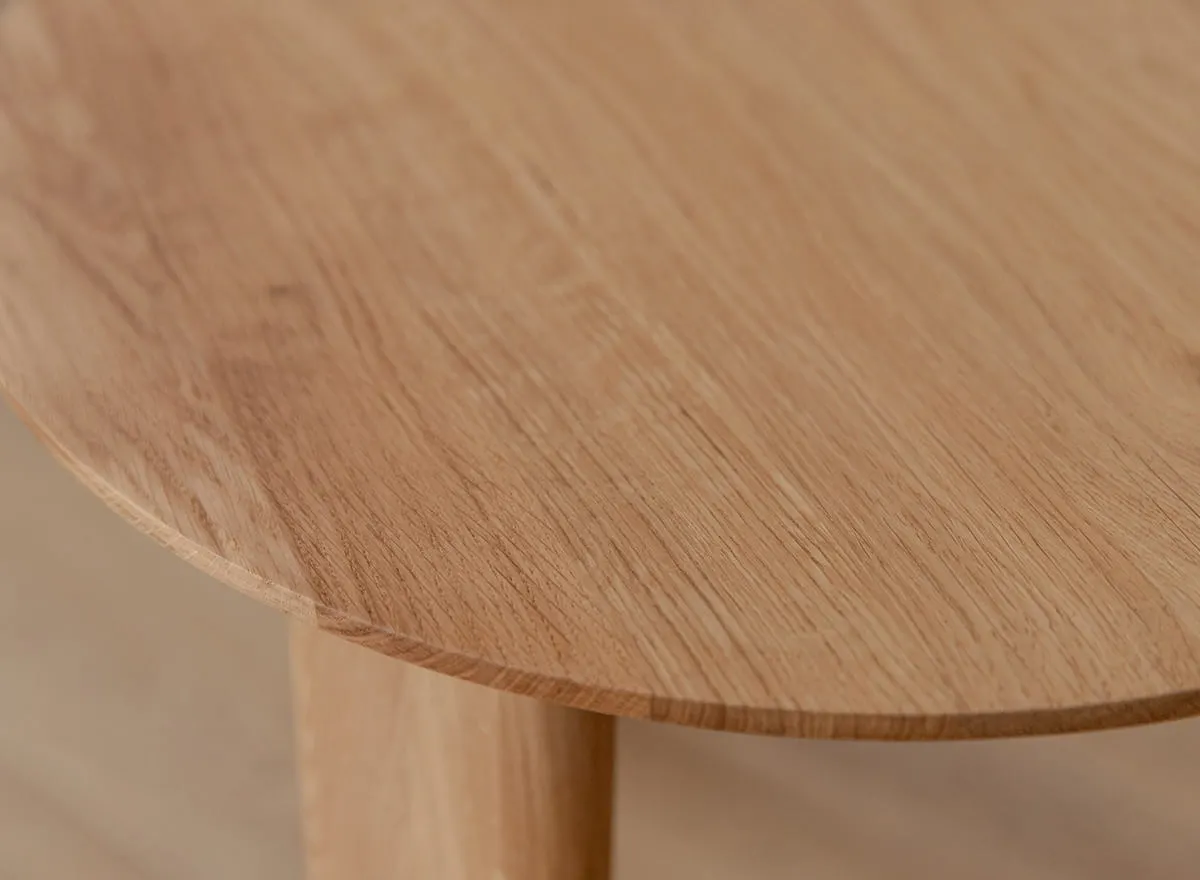 Stolik kawowy okrągły MONTI 51 cm dębowy olejowany - PRHMON51D