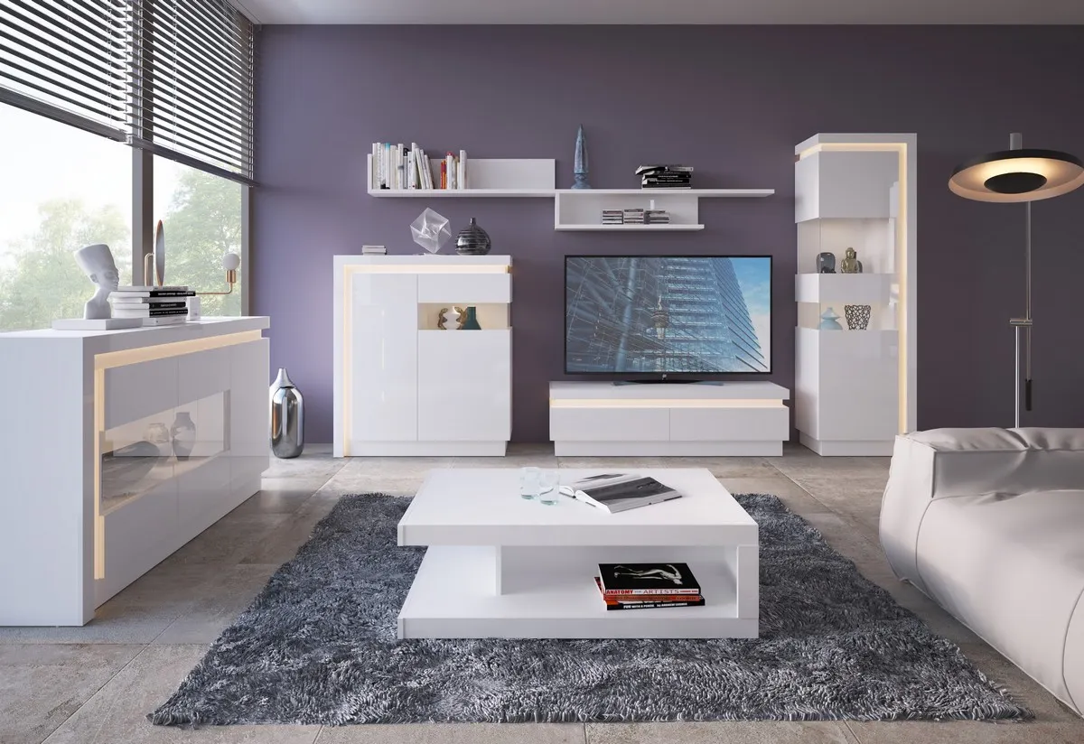 KOMODA RTV LYON BIAŁY LYOF01 BIAŁY ALPIN/BIAŁY HG - 6000000010696