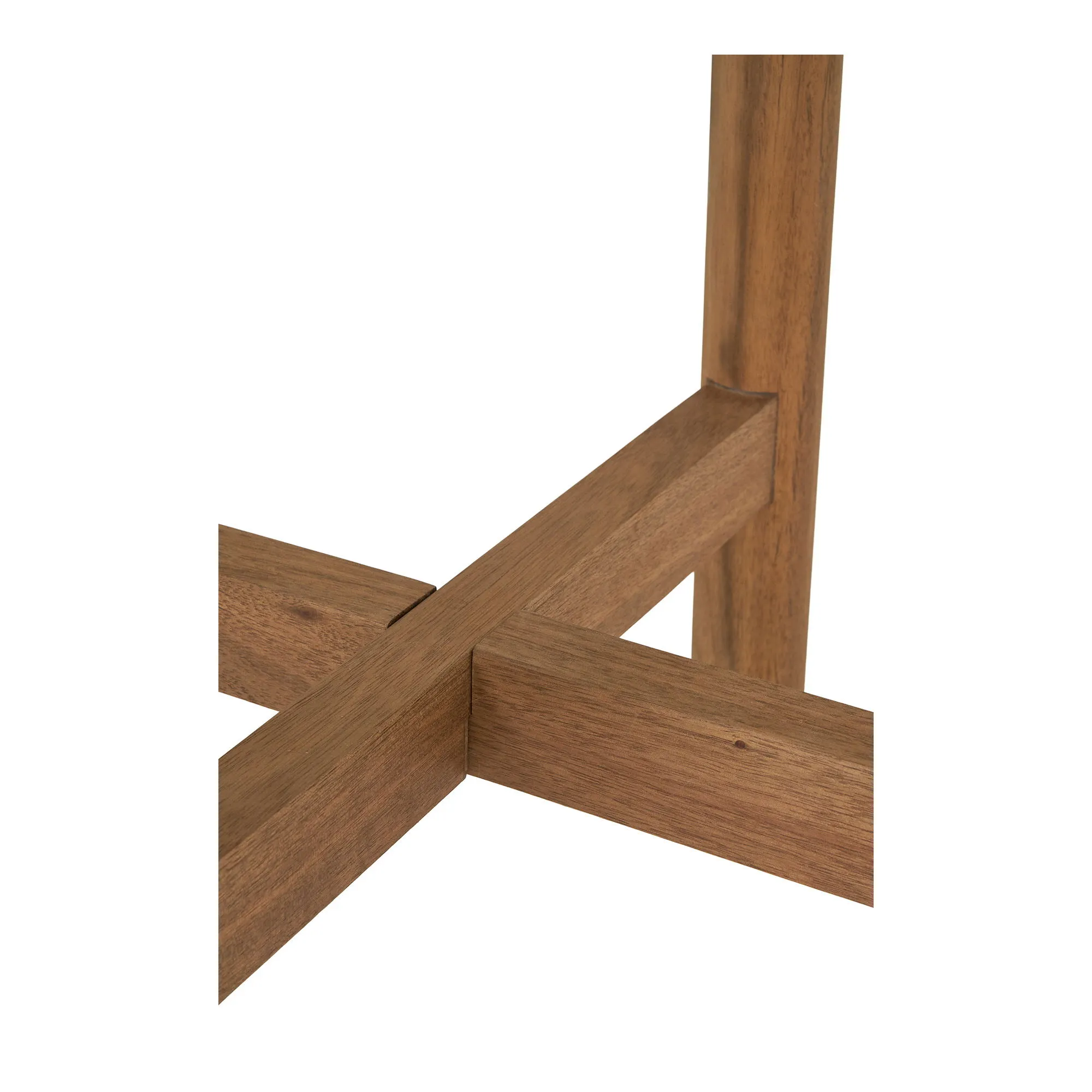 Stolik kawowy okrągły TERRACINA lastryko, akacja FI 37 cm - biały, naturalny - 7521000