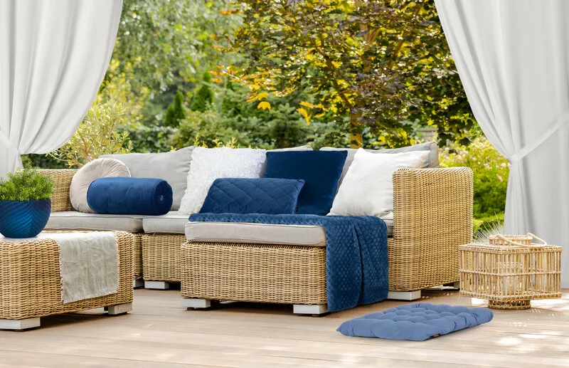 POSZEWKA VELVET 45 X 45 CM NIEBIESKI - EU_404627