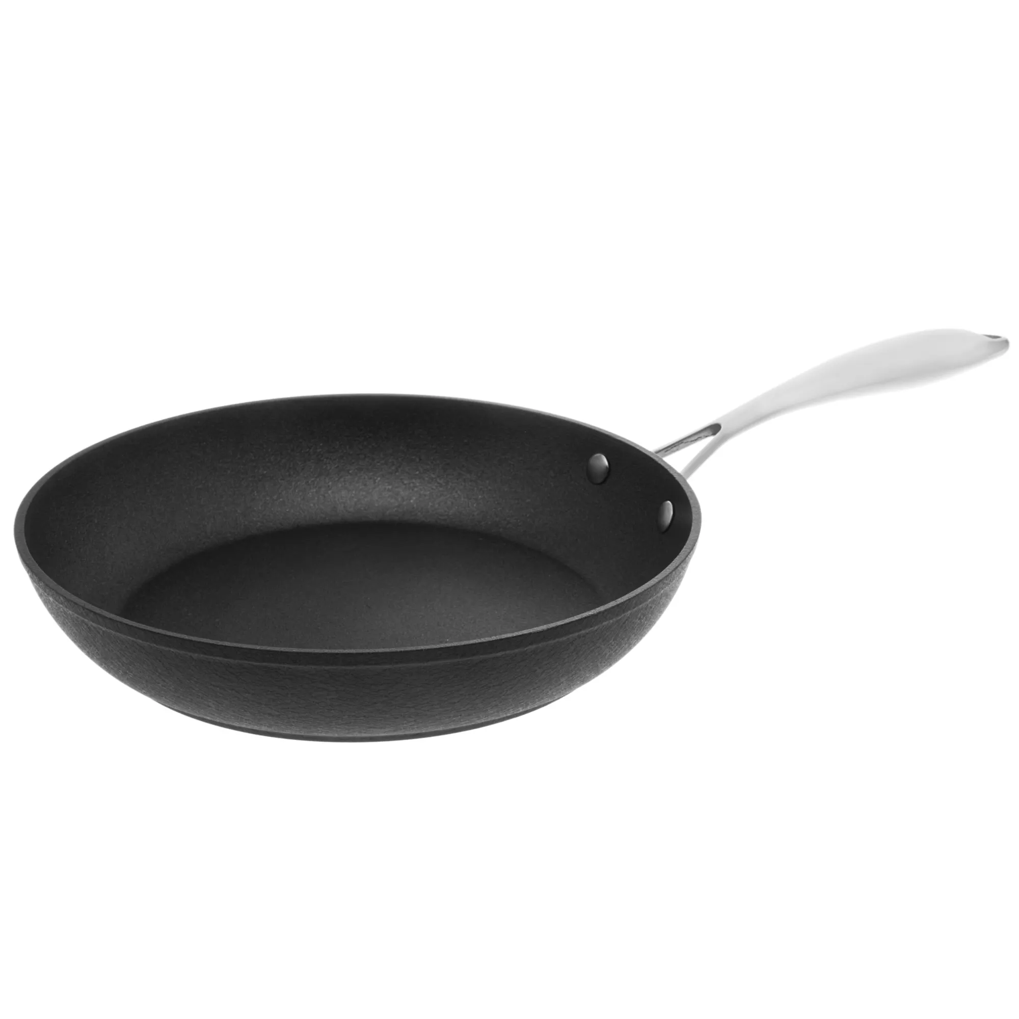 Maku Robuste patelnia 28cm patelnia, tłoczona powierzchnia, czarna, metalowa rączka, gotowanie