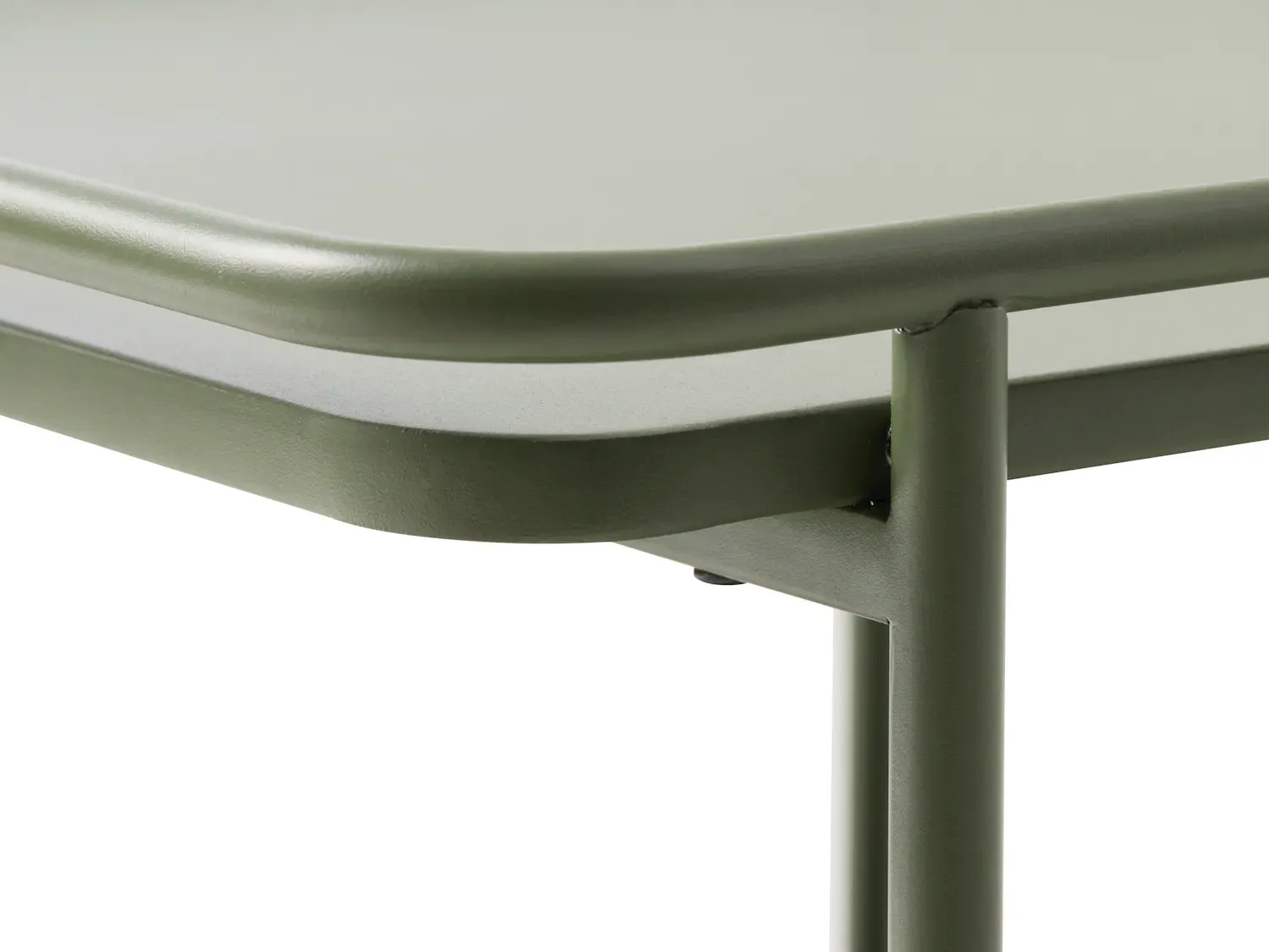 Stolik kawowy metalowy YUBA z półką 45x45 cm - zielony - UN_54880002