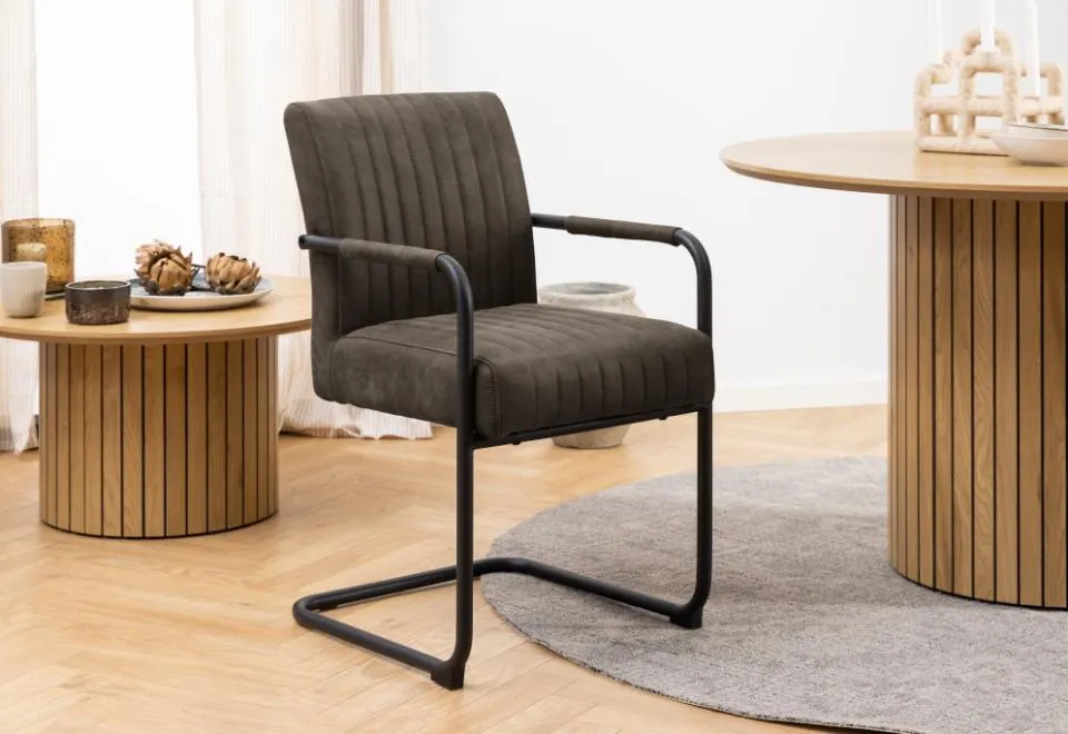 Krzesło MORGAN Antracytowy, Czarny - zamek błyskawiczny, sprężyny kieszeniowe ( zestaw 2 sztuk ) - 0000101546