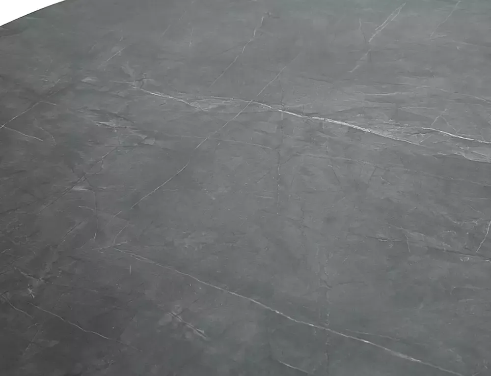 Stół okrągły ANGEL 120 szary efekt marmuru czarna podstawa - ANGELSZC