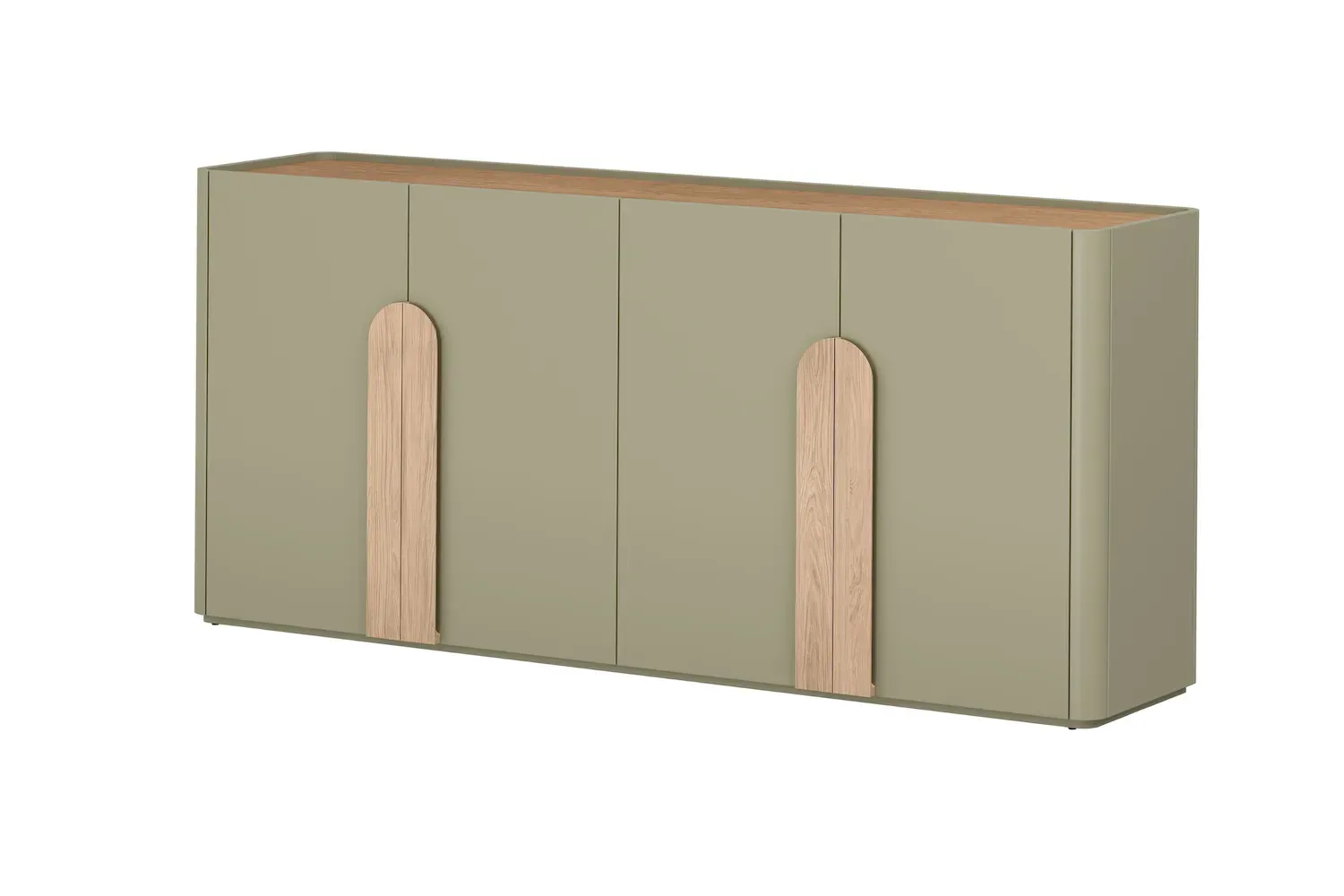 Komoda 4-drzwiowa AMILIO 200 - eukaliptus dąb baltic dune uchwyty dąb naturalny Komoda 4-drzwiowa AMILIO 200 - eukaliptus dąb baltic dune uchwyty dąb naturalny