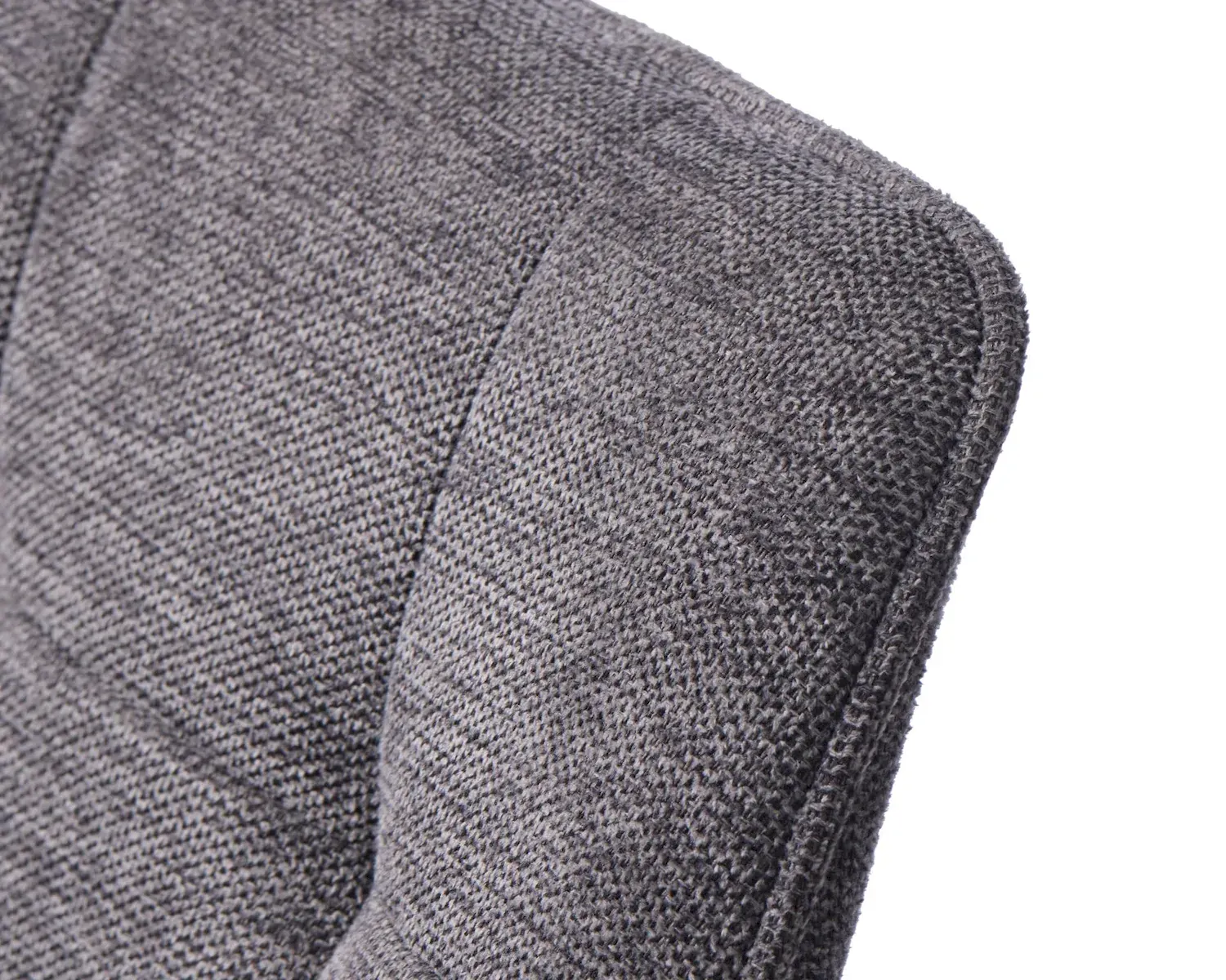 Krzesło pikowane NOLAN metalowe nóżki - ciemnoszare - UN_50800001