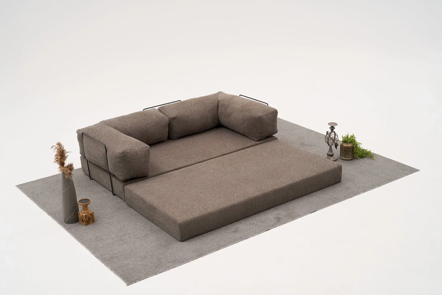 Sofa 3-osobowa rozkładana COMFORT szara - ASI_825BLC5218