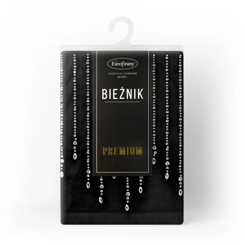 OBRUS ROYAL 3 35 X 220 CM CZARNY - EU_390339