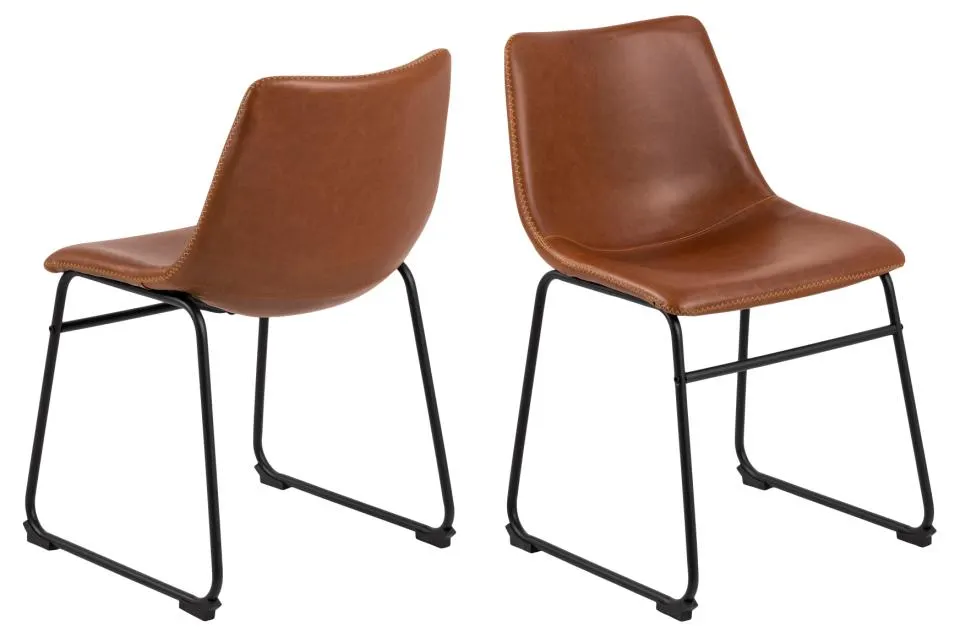 Krzesło Montana Brązowy, Czarny ( zestaw 2 sztuk ) Krzesło Montana Brązowy, Czarny ( zestaw 2 sztuk )