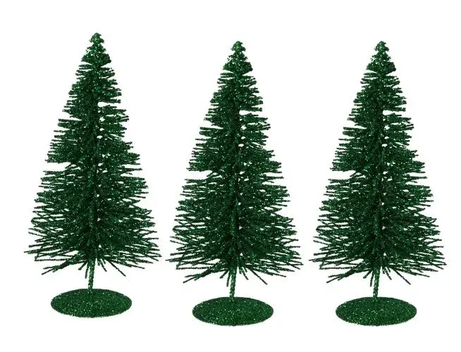 Komplet 3 choinek małych zielonych