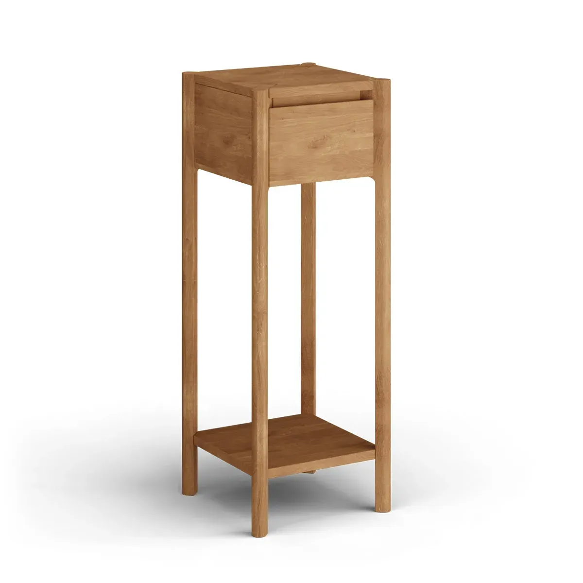 Stolik z szufladą wysoki dębowy CAMPI dąb olejowany