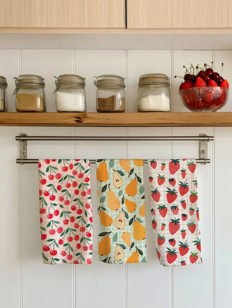 Ścierka zestaw 3 szt. KUKE 023 owoce 40x60 wielokolorowy - FARO_30811