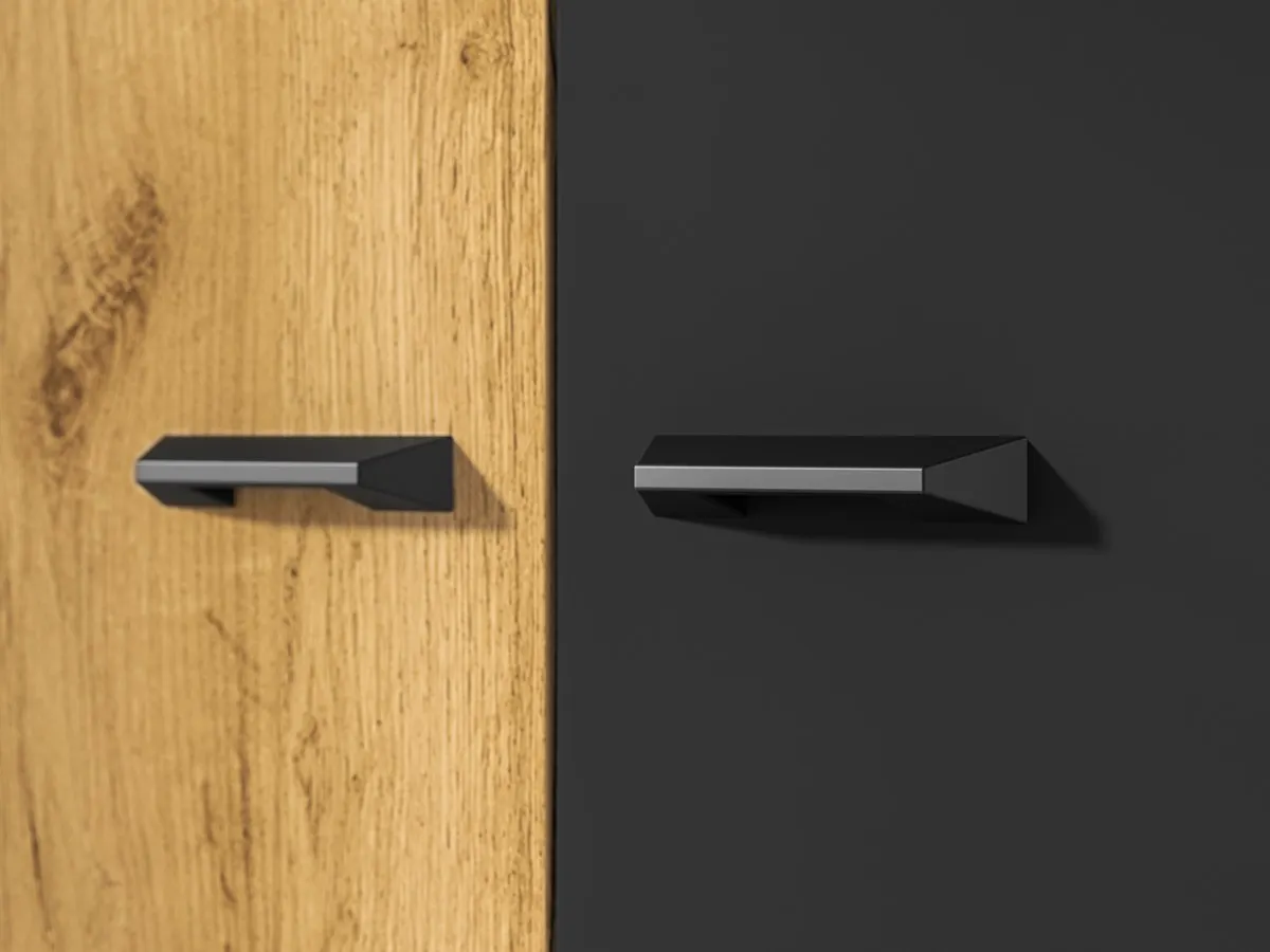 Szafa 2-drzwiowa Colt 02 dąb craft złoty, czarny, stal premium - 1COLT02-001