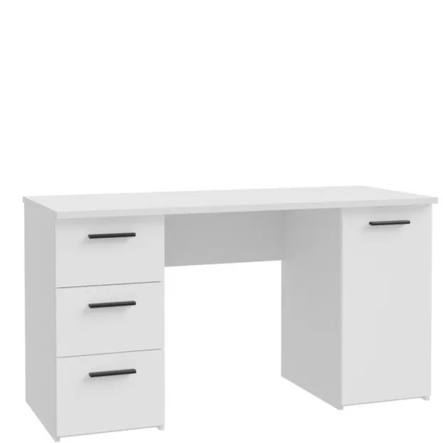 Biurko NET106 z szafką i 3 szufladami - biały