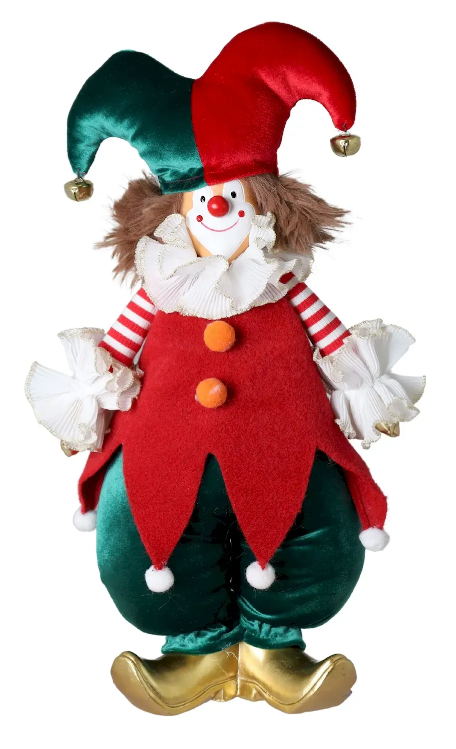CLOWN stojący DUŻY 5523 czerwono-zielony