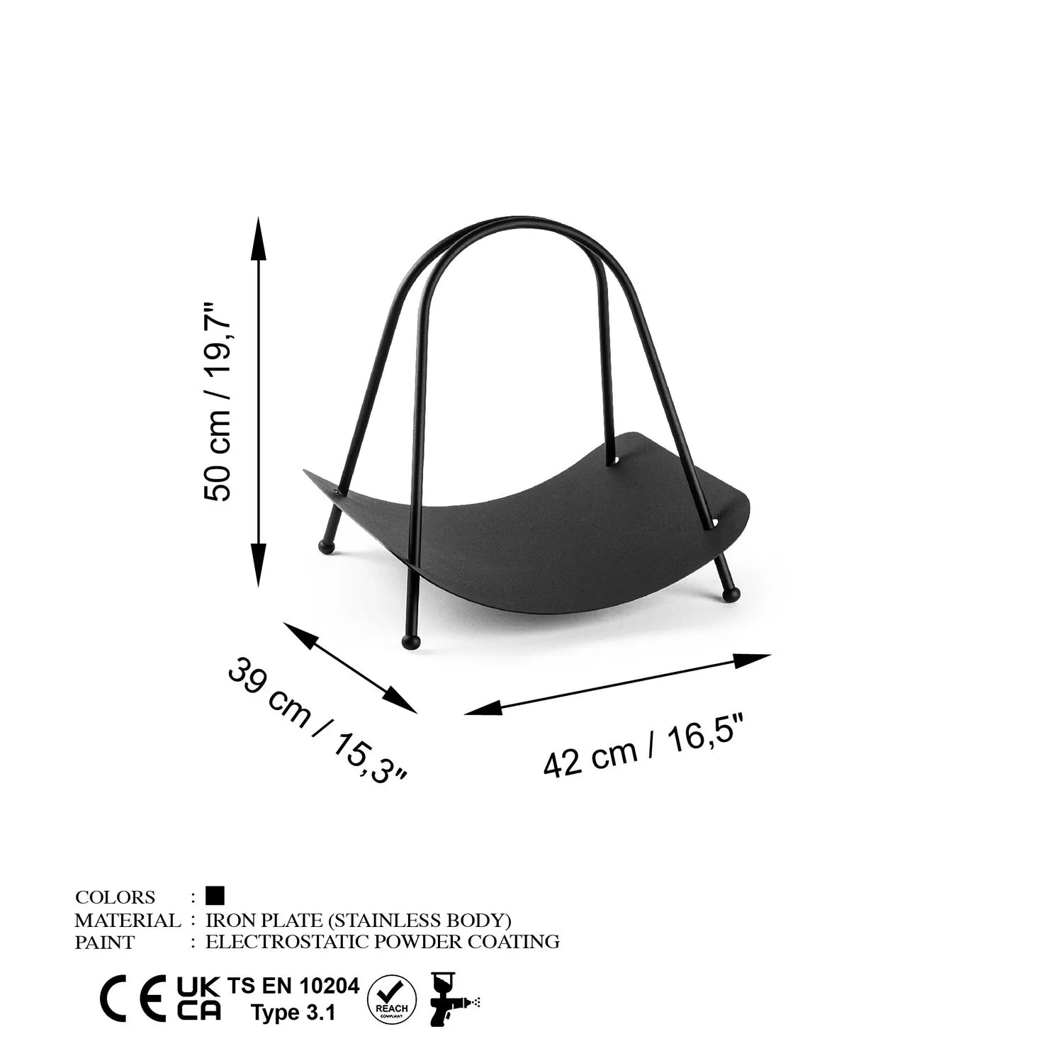 Metalowa ozdoba GED 017 czarna - ASI_247HFM1163