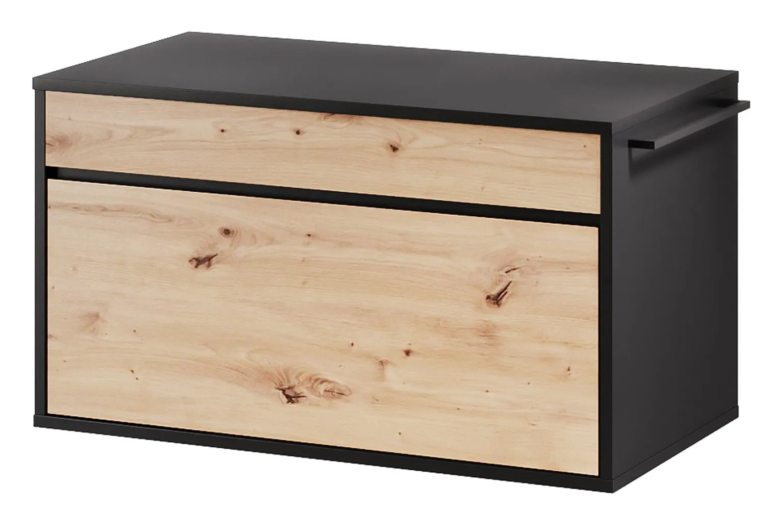 Szafka wisząca pod umywalkę MOSSA z szufladą 45x80 dąb Artisan/czarny - WG-100-1832