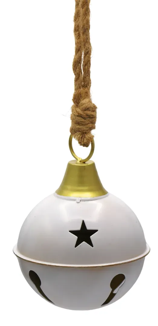 Dzwonek metalowy 19502 biało-złoty Dzwonek metalowy 19502 biało-złoty