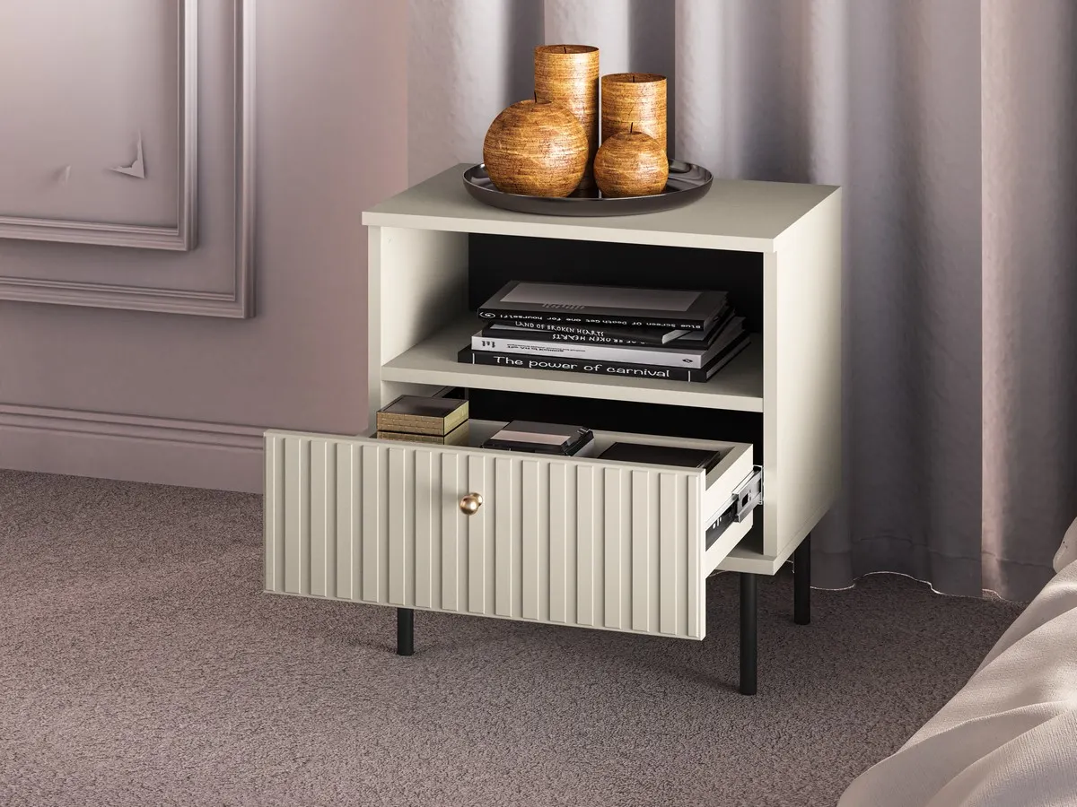 Szafka nocna z 1 szufladą Sophie 07 cashmere - 1SOPH07-001