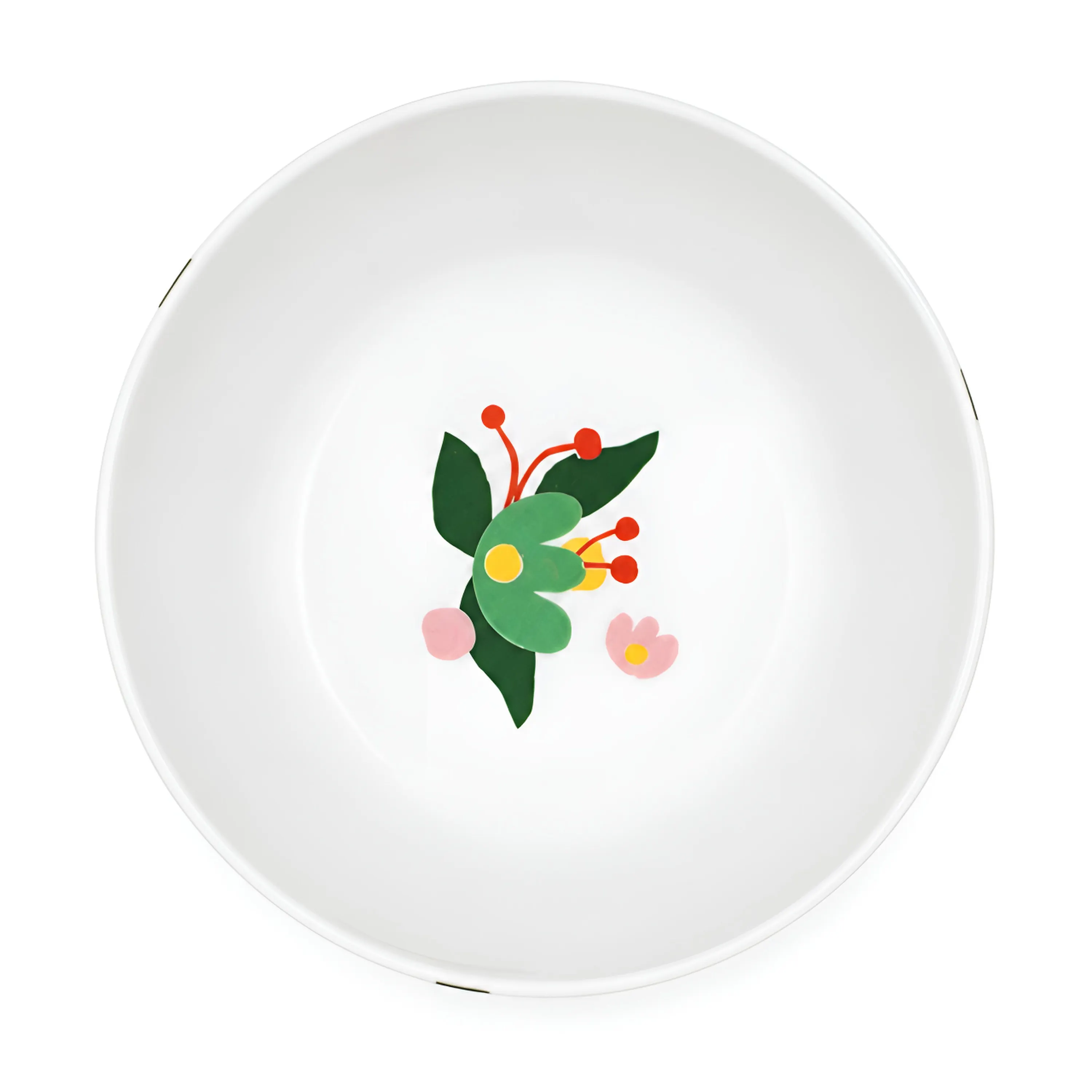 miska dekoracyjna, talerz porcelanowy, wzór kwiatowy, kolorowy nadruk, design