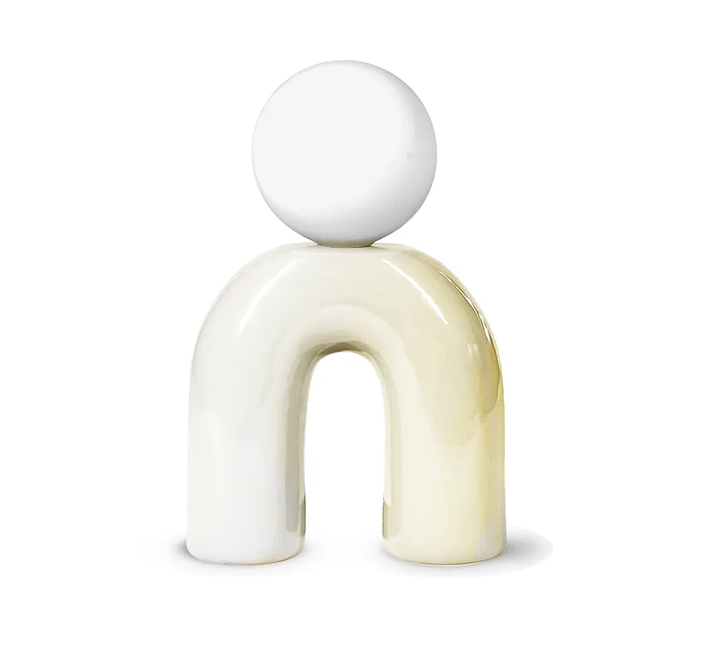 Lampa ceramiczna designerska POP U beżowa