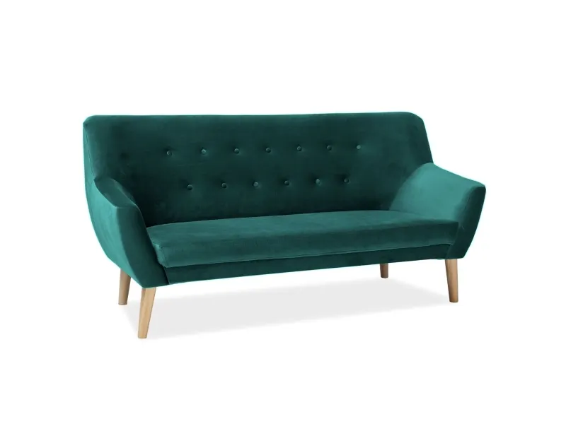 Sofa 3-osobowa NORDIC 3 VELVET Bluvel 78 zielony