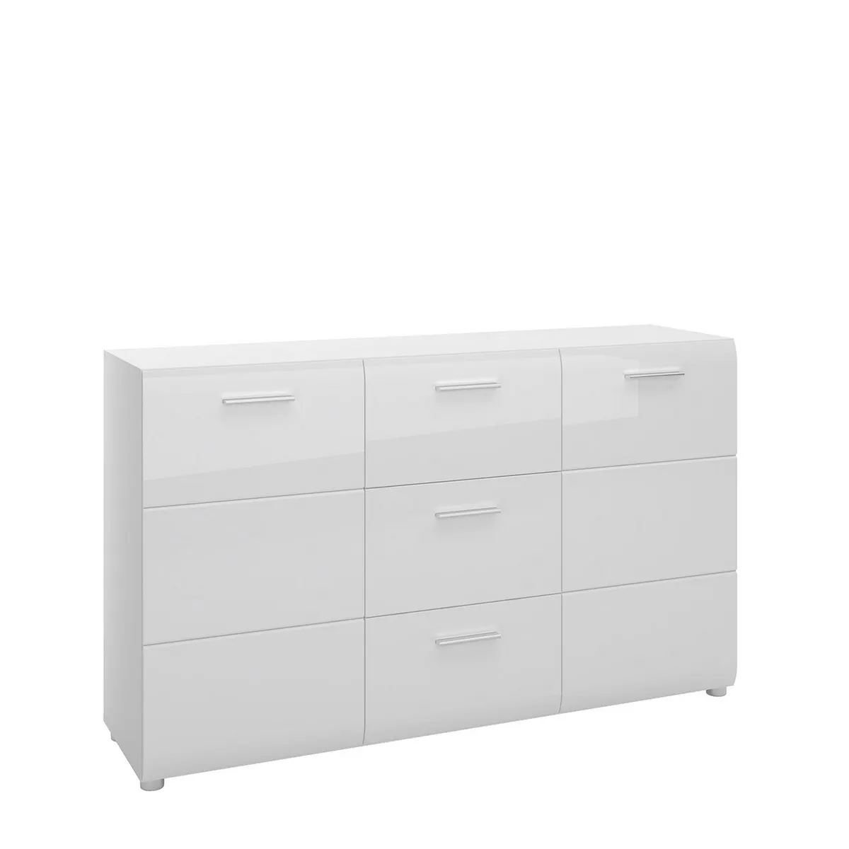 KOMODA Z SZUFLADAMI MERANO MEOK01 BIAŁA ALPEJSKA/PVC BIAŁY POŁYSK