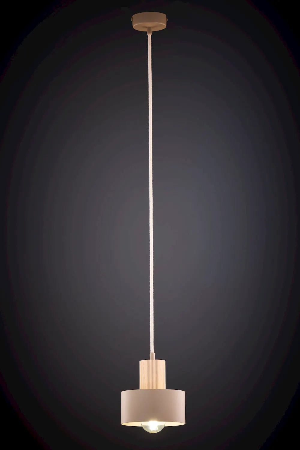 lampa wisząca, pendant light, korpus metalowy, biała, żarówka