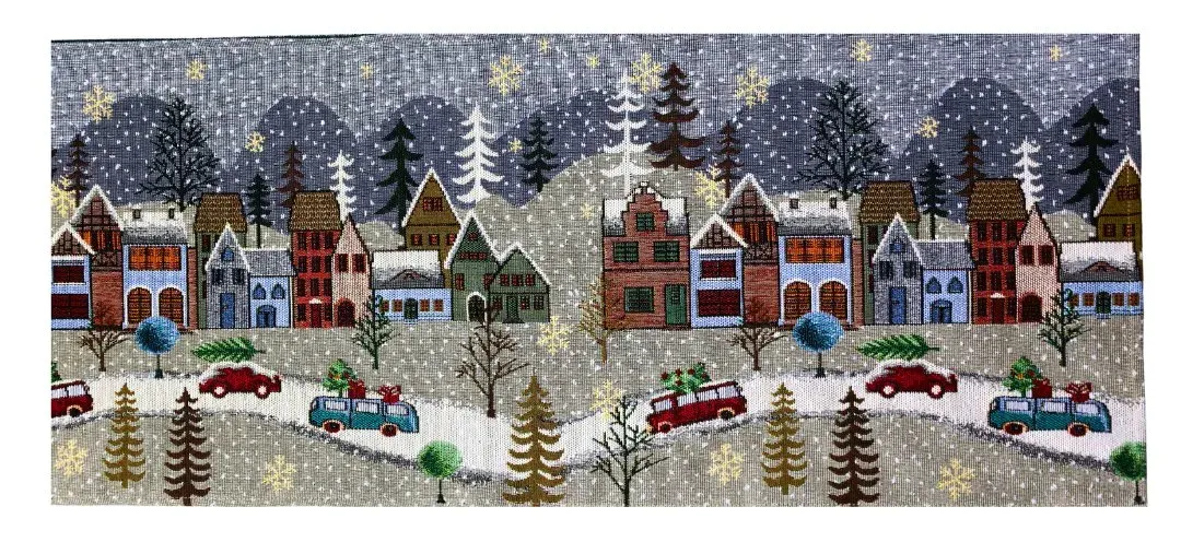 BIEŻNIK ze świątecznym wzorem 984 wielokolorowy BIEŻNIK ze świątecznym wzorem 984 wielokolorowy