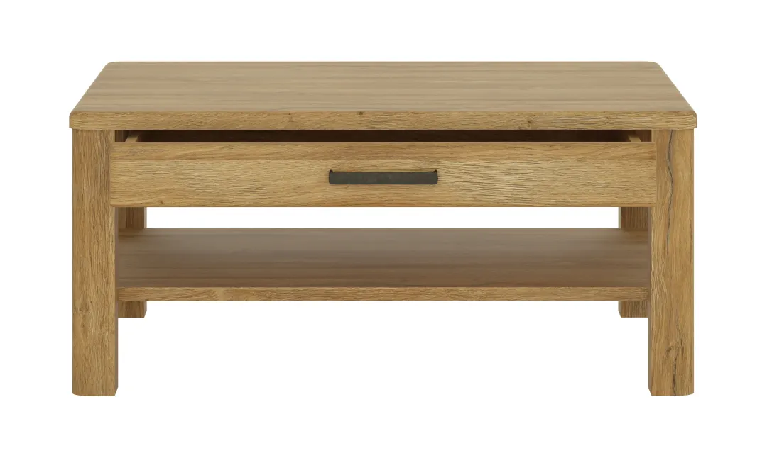 Stolik kawowy z półką i szufladą CORTINA CNAT04 Dąb Grandson - 6000000005411