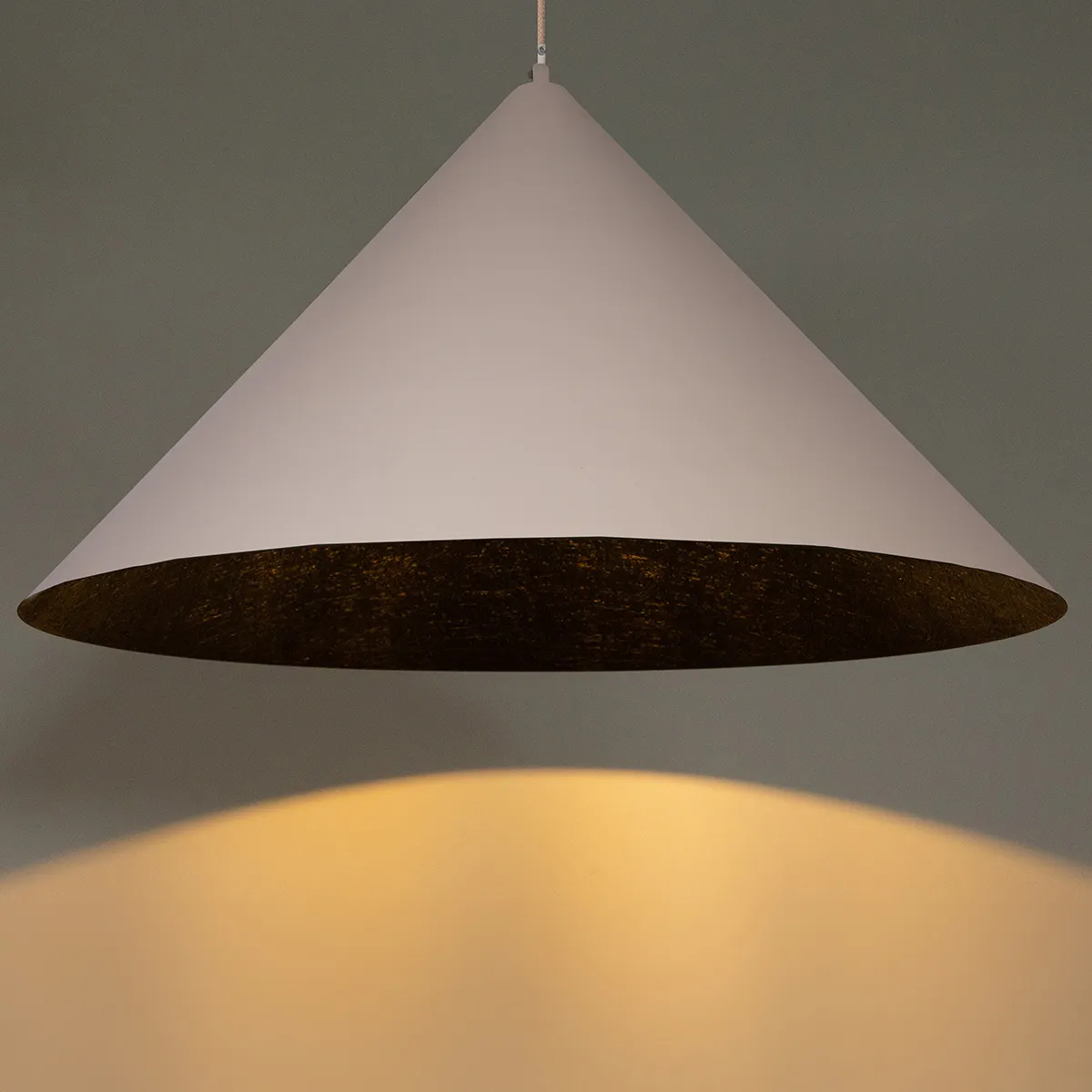 Lampa wisząca VESUVIO M beżowo-czarna