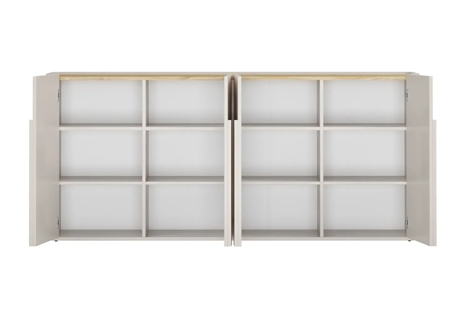 Komoda 4-drzwiowa AMILIO 200 - cashmere dąb olejowany uchwyty cashmere - B_167061