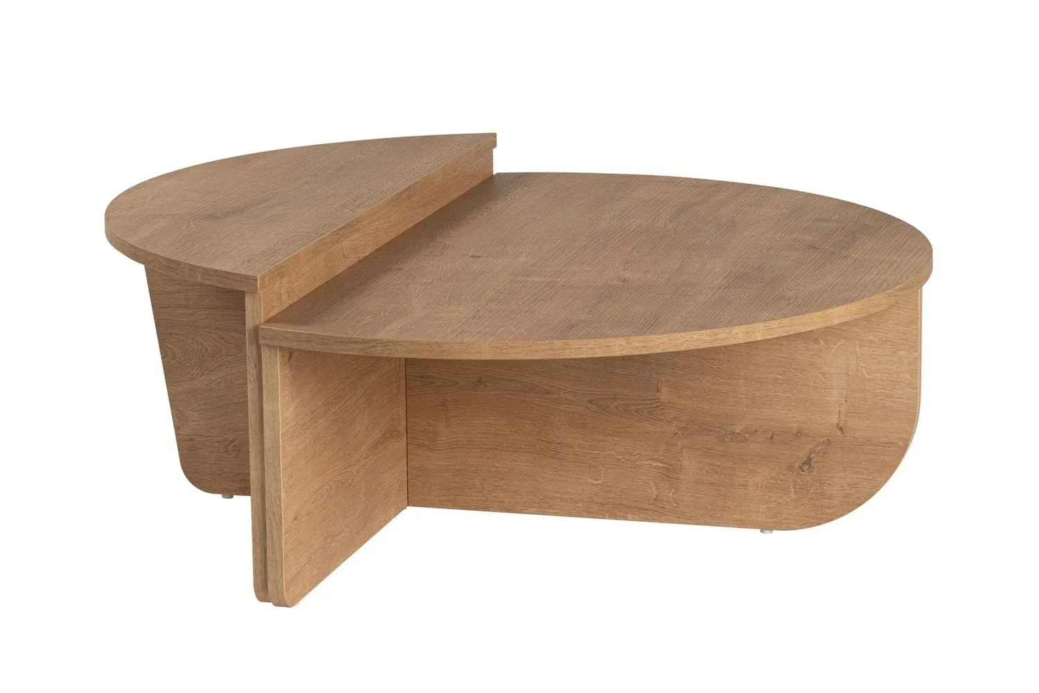 Stolik kawowy 2-elementowy ORION 90x90 cm dąb naturalny