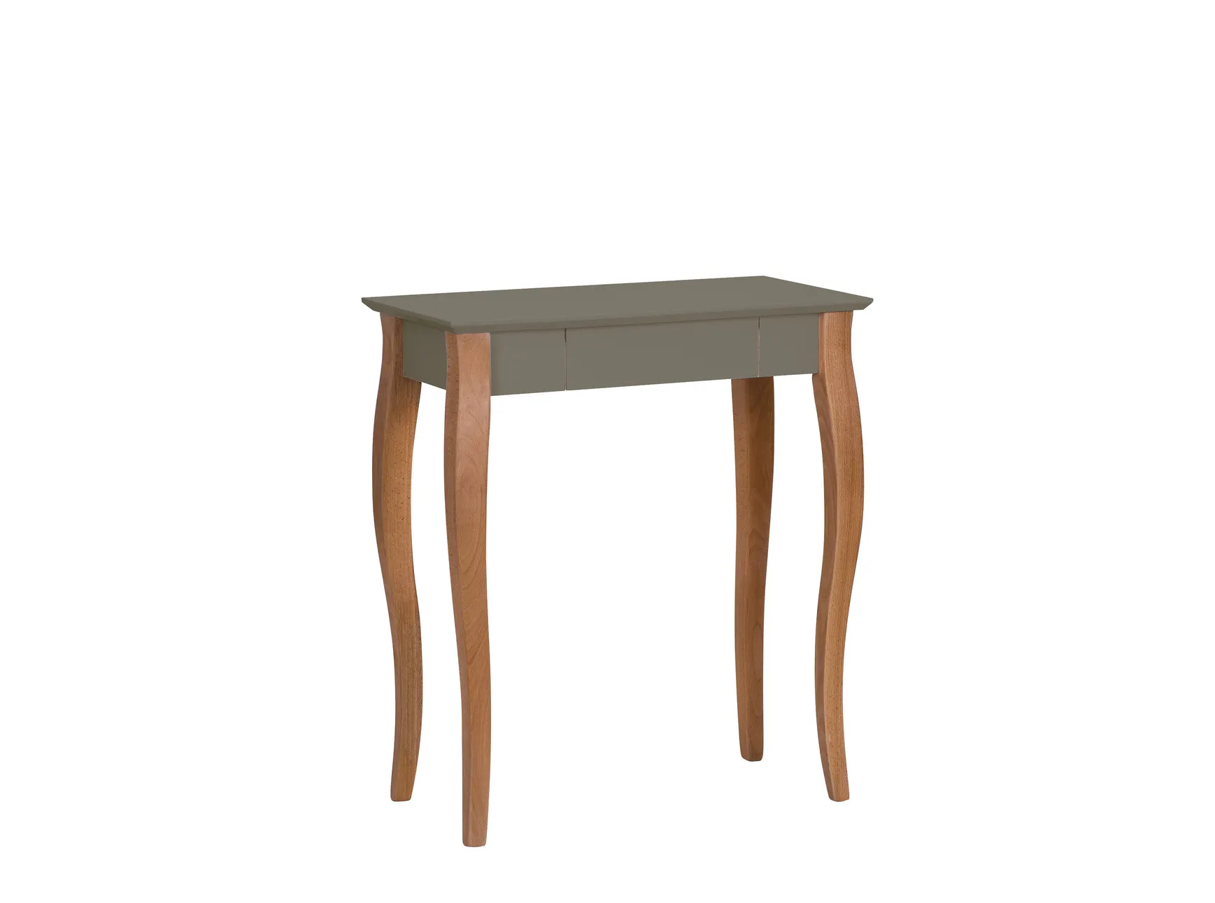 Biurko z szufladą LILLO 65x40 brązowy blat/drewniane nogi Meble, Tabela, Biurko, Stół do jadalni