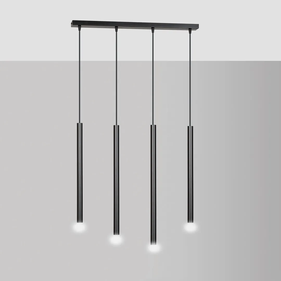 Lampa wisząca SELTER 4 czarna — zdjęcie 2