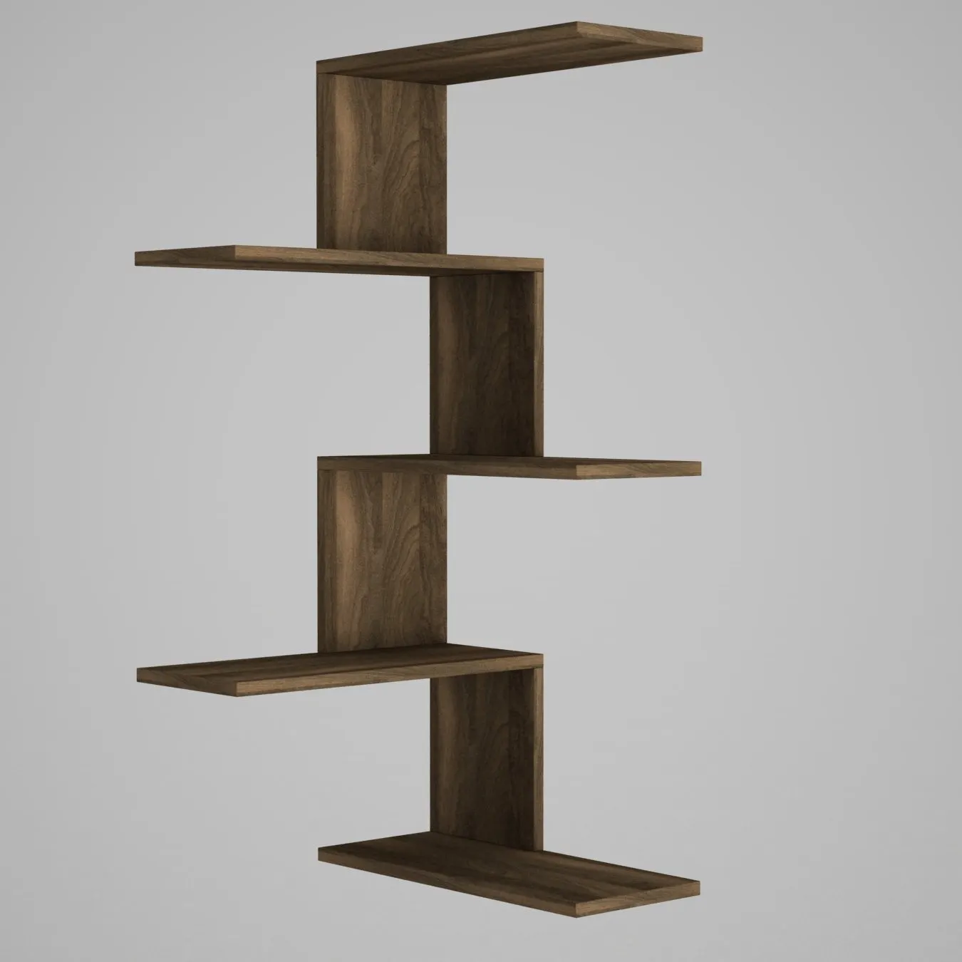 Półka ścienna narożna CANIKO kolor orzech - ASI_745DCD1612