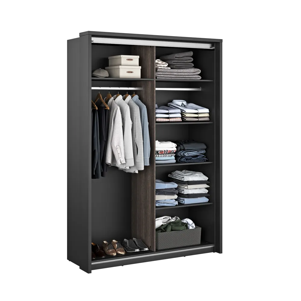 Szafa 2-drzwiowa ARTI AR-21 160cm czarny/wenge mali - AR21CWM